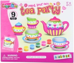 Pictarea setului de ceai din ceramică pentru copii