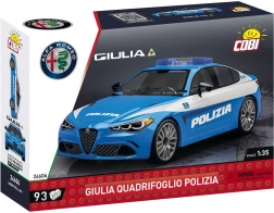 Set de construcție COBI Alfa Romeo Giulia Quadrifoglio Polizia 1:35