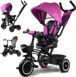 Tricicletă pentru copii 3‑în‑1 cu baldachin TINY BIKE – Roz