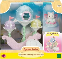 Vehicul zburător al zânelor florilor SYLVANIAN FAMILIES cu pisicuță-zână