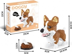 Set de construcție 1200 piese welsh corgi