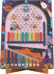 Pinball magnetic Spațiu 2 în 1 – joc din lemn 2Kids Toys