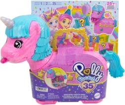 Polly Pocket unicorn surpriză – set de joacă aniversar cu micropăpuși și accesorii