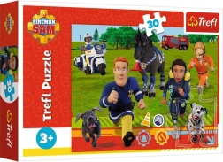 Puzzle Pompierul Sam – Gata să ajute, 30 de piese, TREFL