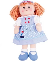Păpușă din material textil Louise 38 cm de la Bigjigs Toys
