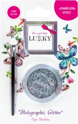 Farduri de ochi gel cu sclipici holografic și pensulă Lukky