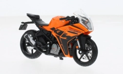 Model motocicletă KTM RC390 1:18 cu suport