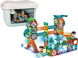 Pistă magnetică luminoasă pentru biluțe