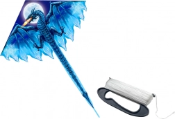 Zmeu albastru mare cu coadă lungă 170 cm x 130 cm