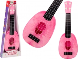 Ukulele pentru copii Mini chitară 4 corzi motiv piersică roz