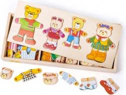 Bigjigs Toys puzzle de îmbrăcat Familia de urși