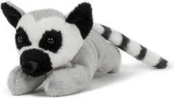 Lemur catta de pluș, în poziție culcată, 18 cm