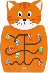 Tablă din lemn cu numere Pisica VIGA