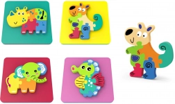 Puzzle din spumă cu forme de animale 14x14 cm