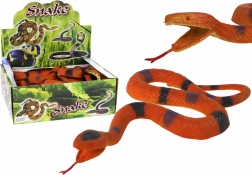 Șarpe maro din cauciuc cu pete negru-gri