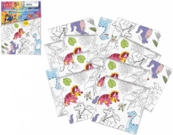 Șervețele de colorat dinozauri