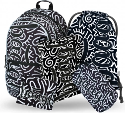 Set școlar Baagl Core Element: rucsac, penar, săculeț, dosar, portofel