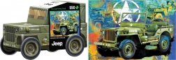 Puzzle Eurographics în cutie de tablă Jeep militar 550 de piese