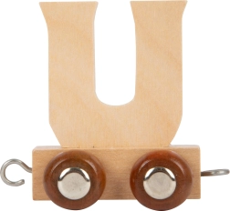 vagonet din lemn cu litera U pentru căile ferate de jucărie small foot