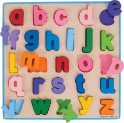 Puzzle alfabet din lemn – litere mici BIGJIGS BABY