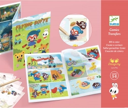 Benzi desenate de completat Flying Sofye de la Djeco