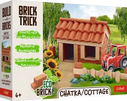 Trefl Brick Trick eco căsuță – set de construcție din mini cărămizi adevărate (85 piese)