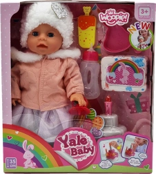 păpușă interactivă micuța Zosia sărbătorește ziua de naștere 35 cm + accesorii WOOPIE ROYAL