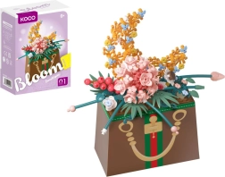 Set de construcție mini KOCO floare în poșetă, plastic, 245 piese