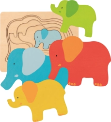 Goki puzzle stratificat cu elefant
