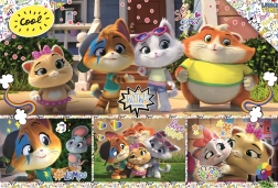 Puzzle 100 piese 44 CATS – gașca unită de prieteni