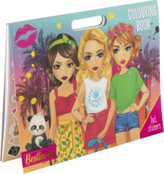 Carte de colorat Besties cu autocolante