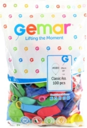 Baloane clasice 26 cm, mix de culori, 100 buc