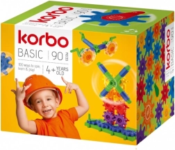 Set de construcție Korbo Basic cu 90 de piese