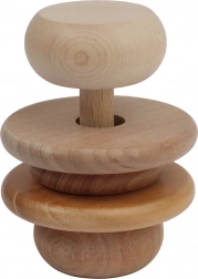 Jucărie de dentiție naturală din lemn pentru bebeluși