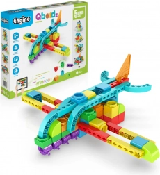 engino qboidz avion – set de construit pentru copii 3+ (5 modele)