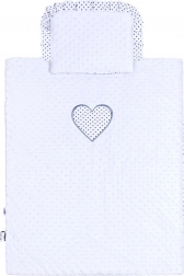 Set pilote pentru cărucior din minky New Baby alb