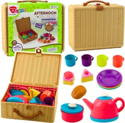 Set de ceai pentru copii în coș, 23 piese