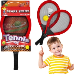 Rachete mari de tenis și badminton WOOPIE pentru copii, cu set de minge și fluturaș