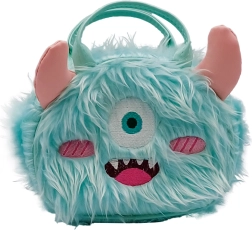 Geantă plușată Monster turcoaz