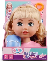 Baby Born cap de coafat Carla cu accesorii de styling