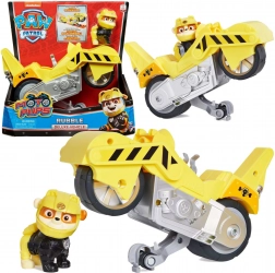 PAW PATROL Rubble Moto Pups – motocicletă cascador galbenă cu figurină