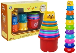 Piramida Cănuțe pentru Copii cu Model Pisicesc