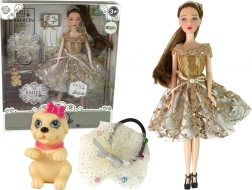 Păpușă EMILY cu cățeluș și accesorii