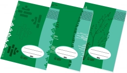 caiet școlar A4, dictando pe pătrățele, 20 de file din hârtie reciclată (mix de modele)