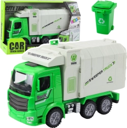 Mașină de gunoi urbană cu lumini și sunete – verde
