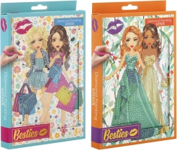 Grafix Pictură cu diamante Caiet cu motive de fete