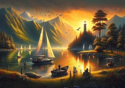 Puzzle țărmuri aurii 1000 piese