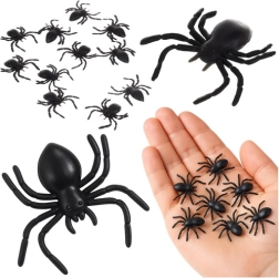 Decorațiuni păianjeni din plastic RUHHY 10 buc
