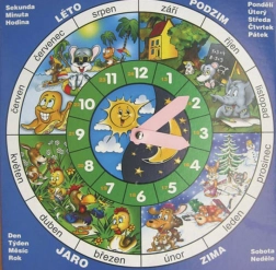 Ceas școlar color pentru învățarea timpului