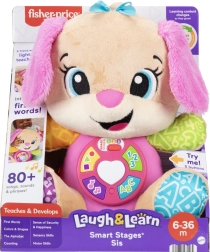 Căţeluşa interactivă de pluș FISHER-PRICE Laugh & Learn Smart Stages, multilingvă